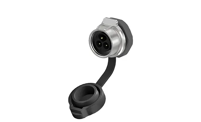 LP16 Panel Mount Power Connector 3 Pin Metal + Plastic 10A Reverse Mounting Aviation Plug Solder Type