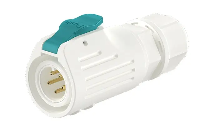 LP12 5Pin White Panel Mounting Waterproof Connector Aviation Plug Socket Solder Type All Plastic