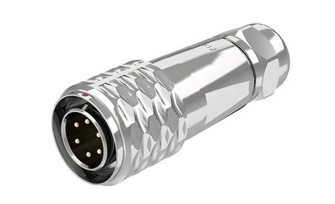 SF12 6 Pin Panel Mount Connector IP67 Push-Pull All Metal