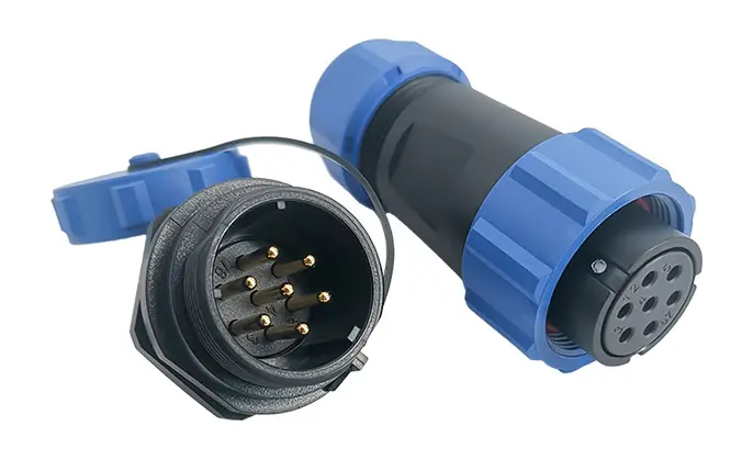 SP21 7 Pin Circular Connector Panel Mount Power Connector IP68