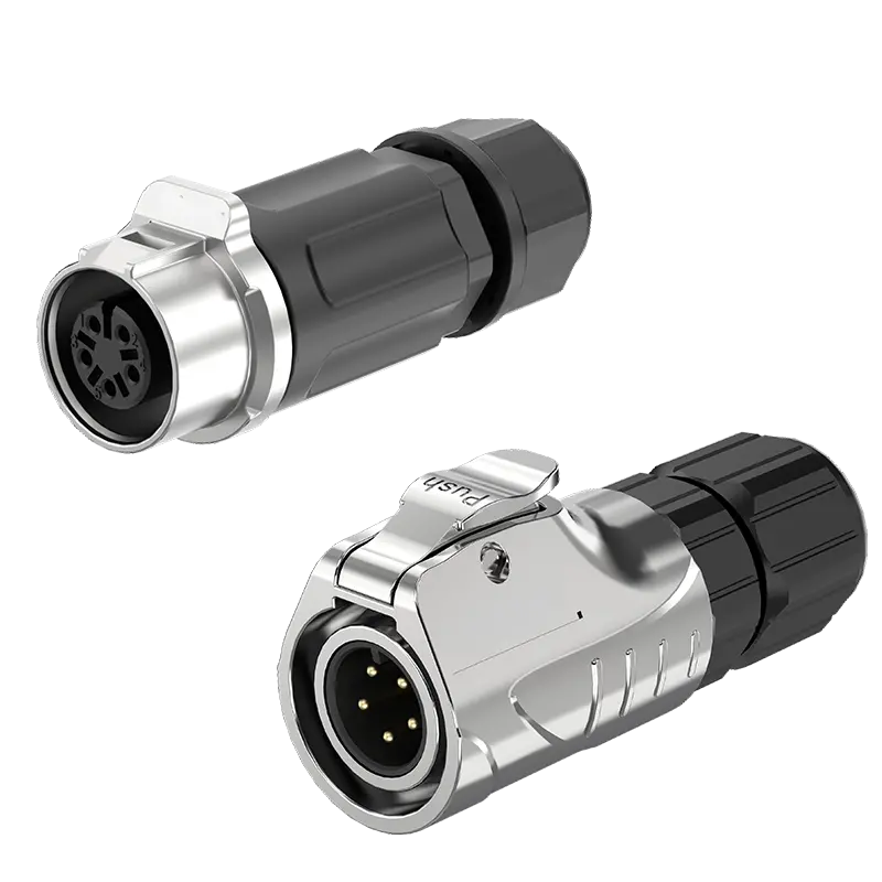 LP12 5 Pin Waterproof Wire Connectors Solder Type Straight Circular Connector All Metal Aviation Plug