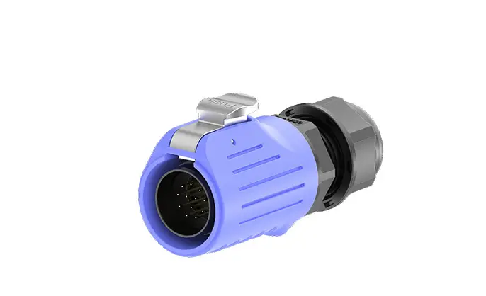 LP20 12Pin Blue Solder Type Electrical Waterproof Connectors 5A Power Panel All Plastic