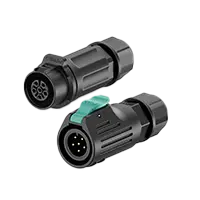 LP12 6 Pin Circular Plastic Wire Connector Wire to Wire Solder Type All Plastic Aviation Plug Connector
