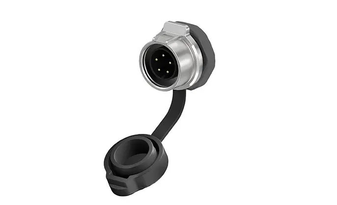 LP16 5A Power Waterproof Connector Panel 5 Pin Plastic+Metal Reverse Mounting Aviation Plug Socket