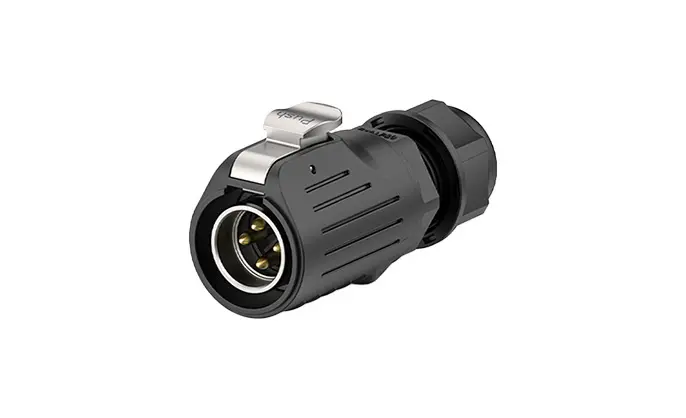 LP20 Solder Type 4 Pin Waterproof Connector Aviation Connector 20A Power Panel Metal + Plastic