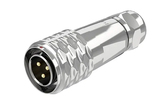 SF12 3 Pin Circular Plug Socket IP67 Push-Pull All Metal