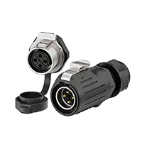LP20 Screw Type 4 Pin Waterproof Aviation Connector Cable Plug 20A Power Panel Metal + Plastic