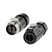 LP24 Waterproof Outdoor Electrical Cable 2 Pin Aviation Plug Socket Circular Connector Solder Type