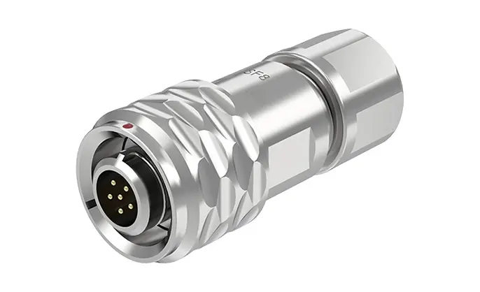 SF8 6 Pin Standard Circular Connector Industrial Waterproof Connector IP67 Push-Pull All Metal