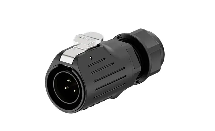 LP20 3Pin Solder Type Waterproof Connector Wire to Wire Circular Connector 20A Power All Plastic