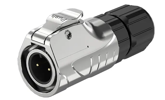 LP12 2 Pin Electrical Waterproof Connectors Waterproof Aviation Plug Screw Type All Metal