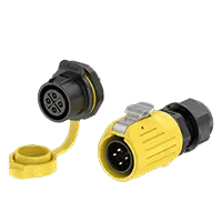 LP20 Yellow 4Pin Solder Type Waterproof Wire Connectors Panel All Plastic 20A Power