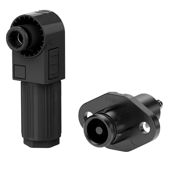 SCJ Stud Type Socket Energy Storage Plug Connectors Black Negative IP67 Waterproof 50A Non-Rotatable Energy Storage Connector
