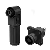 SCJ Stud Type High Protective Energy Storage Connector Socket Black Negative IP67 Waterproof 100A Rotatable Energy Storage Connector