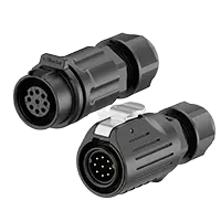LP16 5A Power Solder Type 9 Pin Waterproof Connector Reverse Mounting Aviation Plug Circular Plastic Wire Connector
