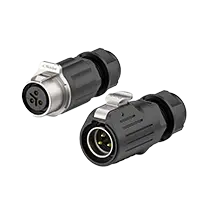 LP20 3Pin Solder Type Waterproof Connector Wire to Wire Circular Connector 20A Power Metal + Plastic