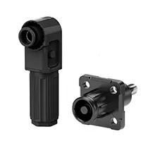 SCJ Stud Type IP67 High Voltage Energy Storage Connector Socket Black Negative 100A Non-Rotatable Energy Storage Connector