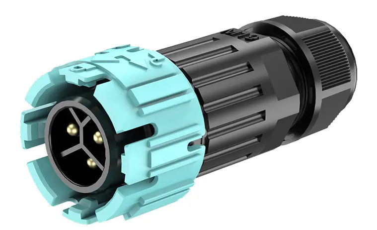 M19MF Circular Power Connector Types 3 Pins Wire to Wire Cable Connector IP68 Waterproof Screw Male Female Waterproof Connector