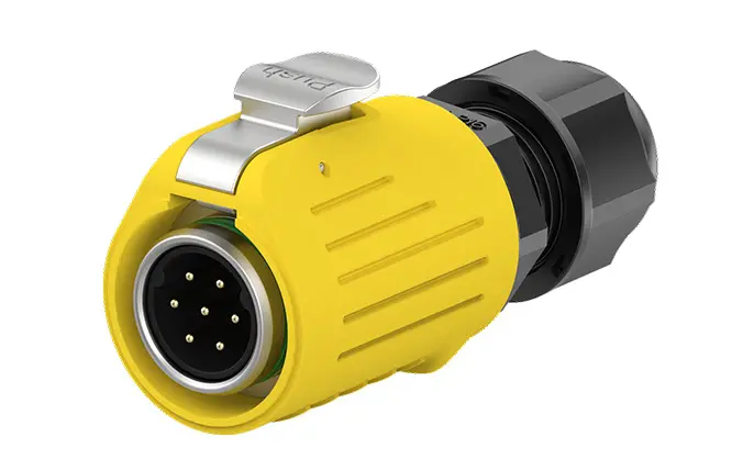 LP16 5A Yellow Power Panel Mount Power Connector 7 Pin Connector Power Signal