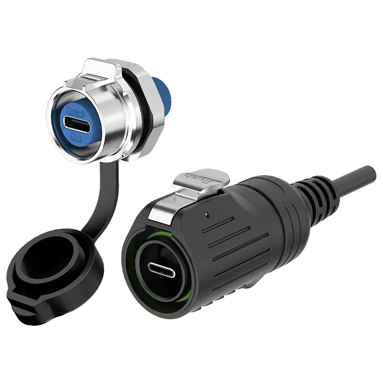 LP16-TYPE-C Device Panel Electrical Waterproof Connectors 10Gb/s Aviation Plug Connector