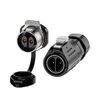LP24 Panel Outdoor Waterproof Electrical Connector 2 Pin Aviation Plug Socket Solder Type