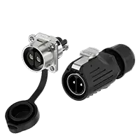 LP28 Outdoor Waterproof Electrical Wire Connector 2 Pin Flange Screw Type Metal Aviation Plug and Socket