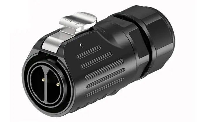 LP24 Industrial Waterproof Connector 2 Pin Circular Connector Electrical Screw Type All Plastic